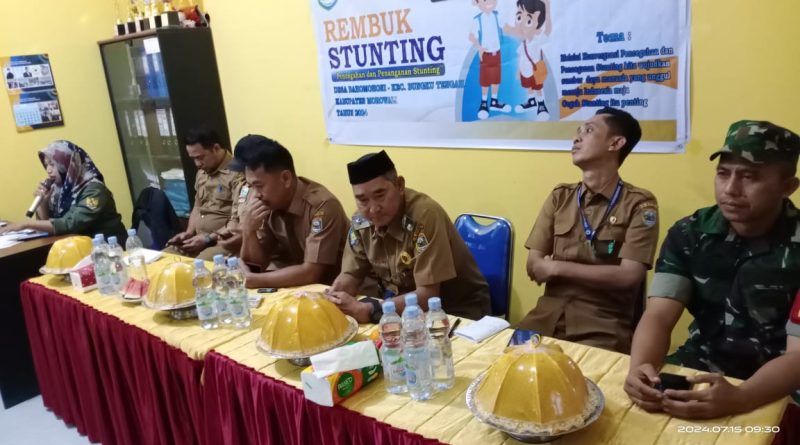 Pelda Abdul Rahman Hadiri Rapat Kegiatan Rembuk Stunting di Desa Bahomohoni Kabupaten Morowali