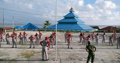 Menyambut  HUT RI ke-79,Serda Rahmat Supu Bangun Karakter San Keterampilan Kepemimpinan Para Peserta Muda.