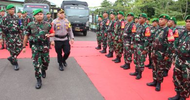 Kodim 1311/Morowali Apel Gelar Pasukan Dalam Rangka Kesiapan Pengamanan Pemilihan Kepala Daerah Serentak  Kabupaten Morowali dan