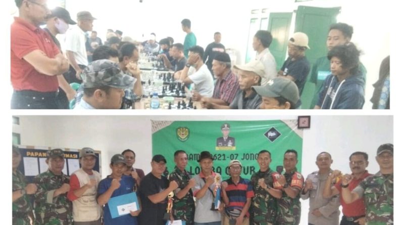 Danramil Jonggol Mayor ARM, Edy Suryana Gelar Lomba Catur Menyambut HUT RI ke 79.