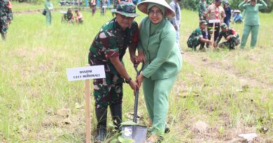 Kodim 1311/Morowali  Dan Forkopimda Tanam Pohon Di Bendungan Karaupa