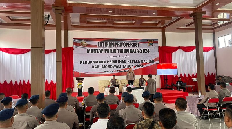 Jelang Pam Pilkada, Polres Morowali Gelar Latpraops Mantap Praja