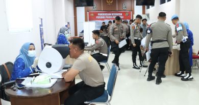 Persiapan Pengamanan Pilkada Personel Polres Morowali Jalani Pemeriksaan Kesehatan