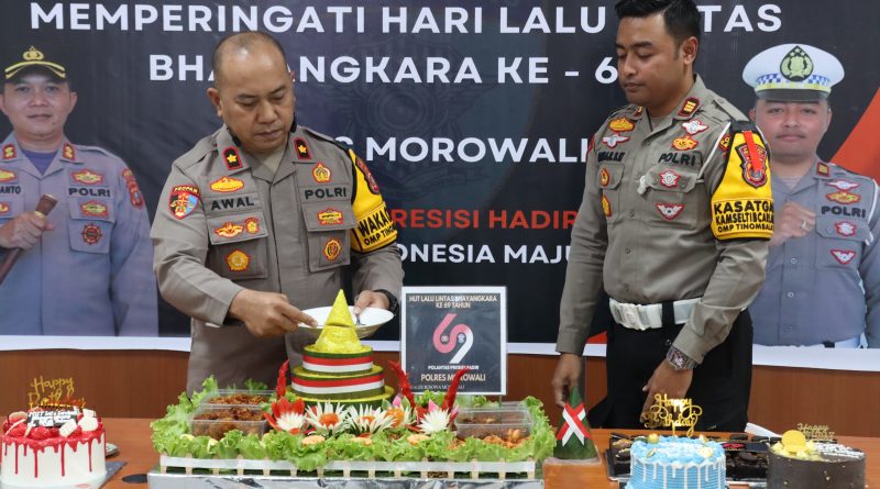 Satlantas Polres Morowali Gelar Syukuran (HUT) Lalu Lintas Bhayangkara ke-69