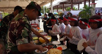 Kodim 1311/Morowali Sediakan Makan Gratis Bagi Para  Peserta Lomba PBB