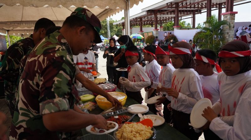 Kodim 1311/Morowali Sediakan Makan Gratis Bagi Para  Peserta Lomba PBB