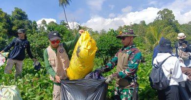 Kolaborasi TNI- Al Bersama  Polri, Perusahaan Di kawasan IMIP Dan  Pemdes Gelar Aksi Bersih Sampah