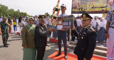 HUT TNI Ke 79 , Rp. 69 Juta Rupiah Dibagikan Juara Lomba PBB Tingkat SD, SMP Dan SMA Di Morowali