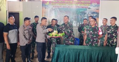 HUT TNI Yang Ke-79, Polsek Bungku Tengah Datangi Koramil 1311-01/Bungku Tengah