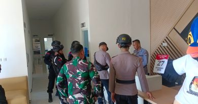 Sinergi TNI-Polri, Kodim1311/Morowali  Dan Polres Morowali  Lakukan Pengamanan  Di KPU Morowali