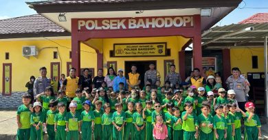 Sekitar 50 Anak TK Ekkelesia Sambangi Mako Polsek Bahodopi Polres Morowali