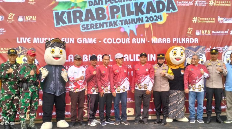 KPU Kabupaten Sukabumi Gelar Kirab Pilkada Serentak 2024, Tingkatkan Partisipasi Pemilih