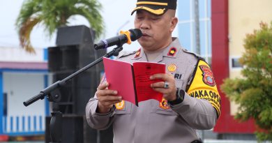 Jelang Pelantikan Presiden RI,Waka Polres Morowali Bacakan Amanat Kapolda Sulteng