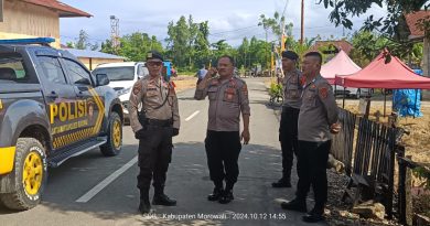 Polres Morowali Gelar Pengamanan MTQ Tingkat Kabupaten Di Desa Kolono