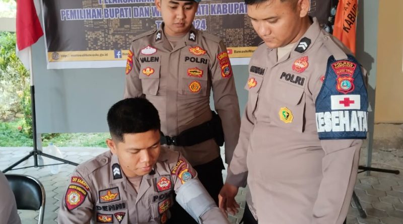 Secara Berkala Polres Morowali Lakukan Pemeriksaan Kesehatan Personel Pengamanan Pilkada 2024