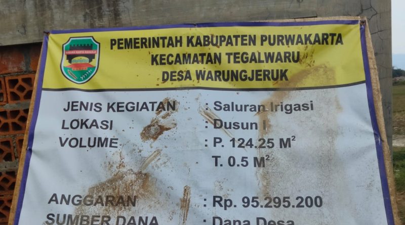 Proyek TPT di Desa Warung Jeruk Gunakan Genteng Bekas, Diduga Sarat Korupsi