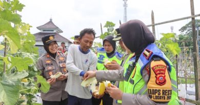 Kapolresta Cirebon Kunjungi Kebun Melon Milik Pak Herman