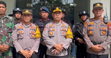 Polres Morowali Lakukan Penyelidikan Kebakaran Di Kantor KPU Morowali