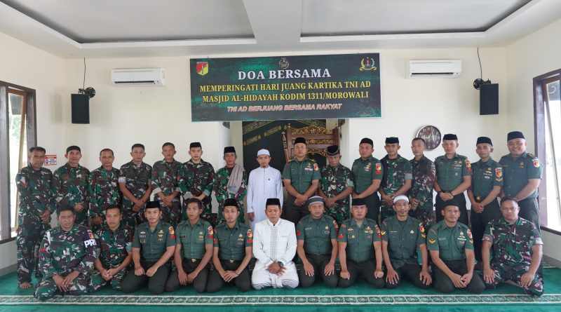 Kodim 1311/Morowali Gelar Doa Bersama Di Masjid Al-Hidayah  Peringati Hari Juang Kartika TNI-AD