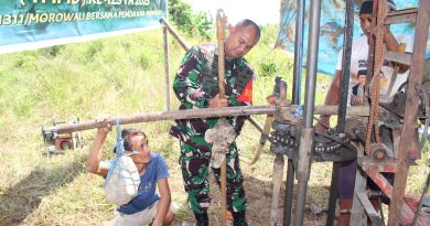 Dansatgas TMMD Kodim 1311/Morowali Terjun Langsung Bangun Sumur Bor 