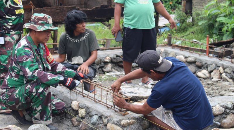 Kekompakan TNI-Polri Dan Masyarakat Dalam Satgas TMMD Ke-123 Kodim 1311/Morowali