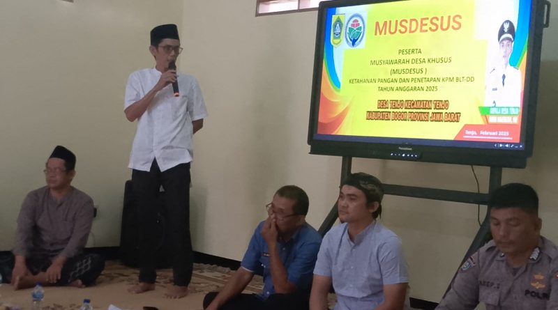 Musdesus dan Penetapan KPM BLT-DD: Prioritas Ketahanan Pangan 2025 di Desa Tenjo
