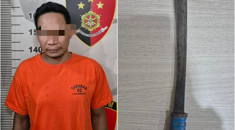 Mengamuk dengan Parang, Pria Mabuk di Tanah Bumbu Teror Warga hingga Ditangkap Polisi!