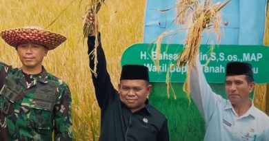 Wakil Ketua1 DPRD Tanah Bumbu Hadiri Pesta Panen Raya dan Gerakan Tanam Padi Nasional di Gunung Tinggi