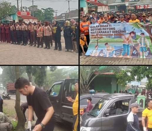 Bulan Bakti Gotong Royong Kecamatan Jonggol Serentak Gelar Aksi Bersih Bersih
