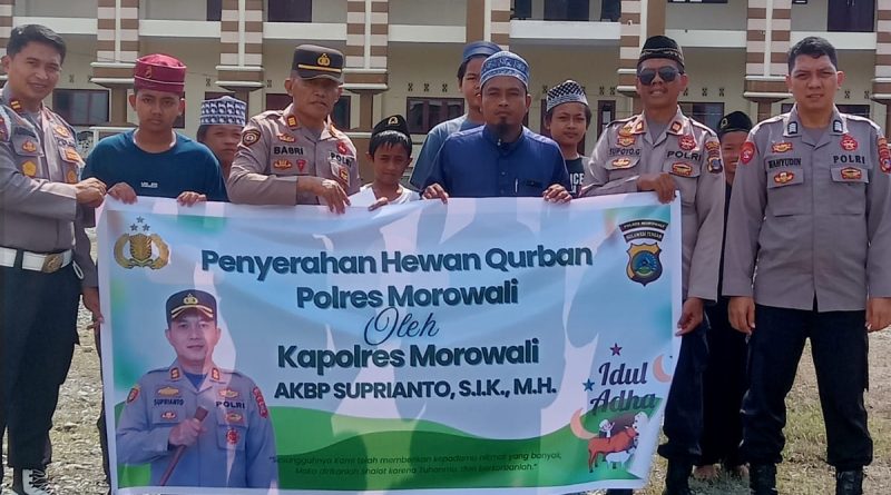 Polres Morowali Serahkan Langsung Satu Ekor  Hewan Qurban  Ke Pondok Pesantren Al Fatah