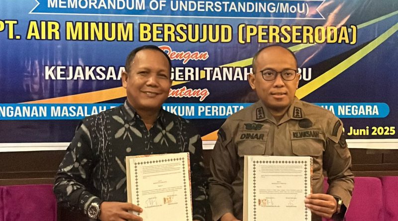 Perkuat Kepatuhan Hukum, PT. Air Minum Bersujud dan Kejari Tanah Bumbu Jalin Kerja Sama Strategis
