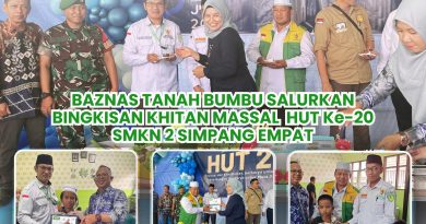 BAZNAS Tanah Bumbu Salurkan Bingkisan Khitanan Massal dalam Semarak HUT ke-20 SMKN 2 Simpang Empat