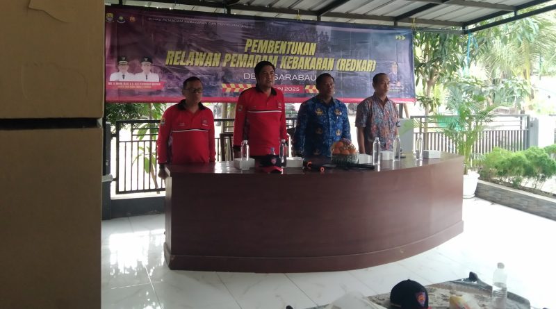 DAMKAR Bentuk Relawan Pemadam Kebakaran di Desa Sarabau