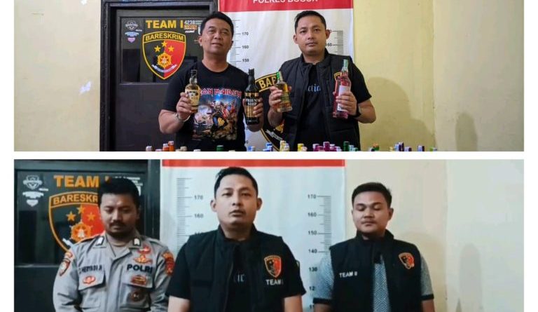 Polsek Jonggol Gelar Razia Miras Ilegal di Desa Sukasirna