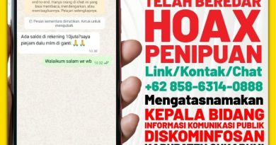 Diskominfosan Kabupaten Sukabumi Imbau Waspada Penipuan Catut Nama Pejabat