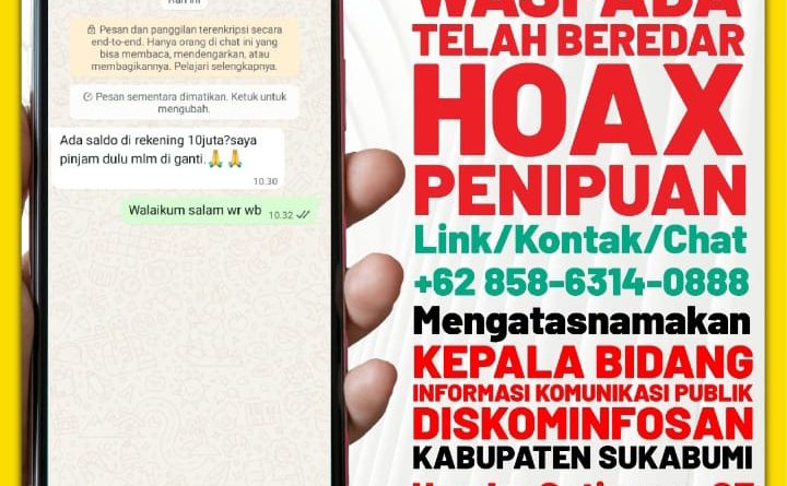 Diskominfosan Kabupaten Sukabumi Imbau Waspada Penipuan Catut Nama Pejabat