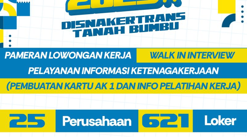 Job Fair Tanah Bumbu 2025 Tawarkan 621 Lowongan Kerja, Pemkab Gandeng 25 Perusahaan