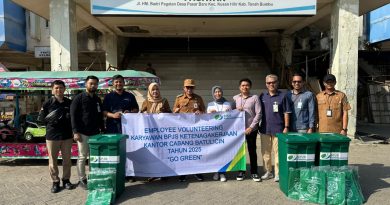 BPJS Ketenagakerjaan Batulicin Tebar Inspirasi Hijau Lewat Aksi Peduli Lingkungan di Pasar Pagatan