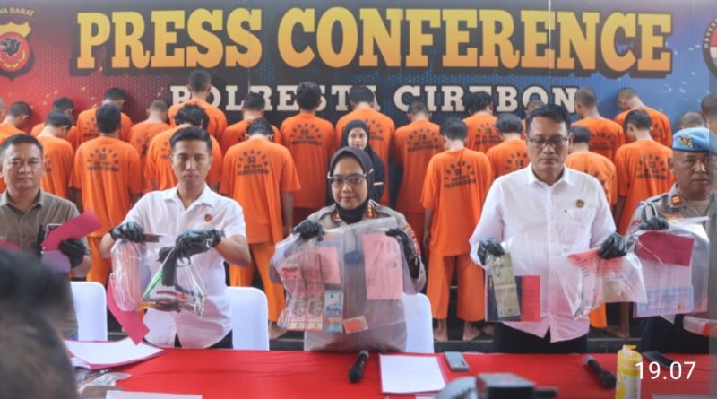 Polresta Cirebon Ungkap 20 Kasus Tindak Pidana, Amankan 28 Tersangka