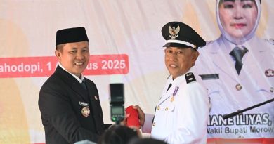 Pelantikan PAW Desa Bahodopi, Bupati Morowali Tegaskan Komitmen Pelayanan Publik