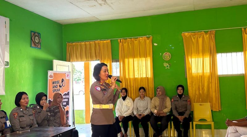 Polwan Polres Morowali Sosialisasi Rise and Speak Tentang PPA dan TPPO
