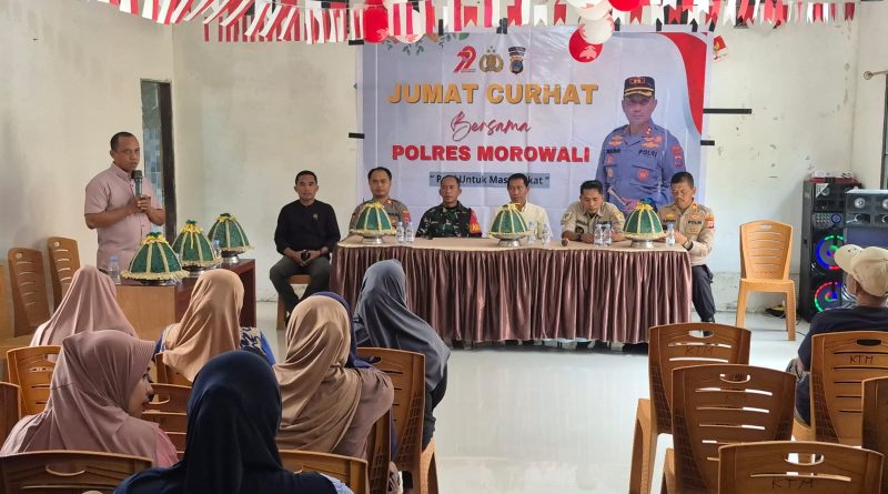 Menyerap Aspirasi Keluhan Masyarakat Polres Morowali Gelar Jum’at Curhat Di Desa
