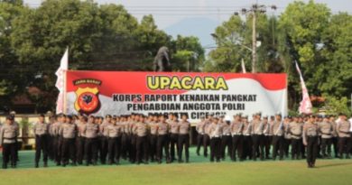 Kapolresta Cirebon Pimpin Upacara Korps Raport Kenaikan Pangkat 