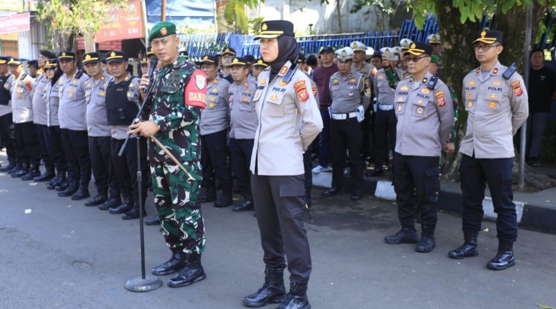Dandim dan Kapolres Sukabumi Gelar Apel Pengamanan Jelang Aksi Unjuk Rasa.