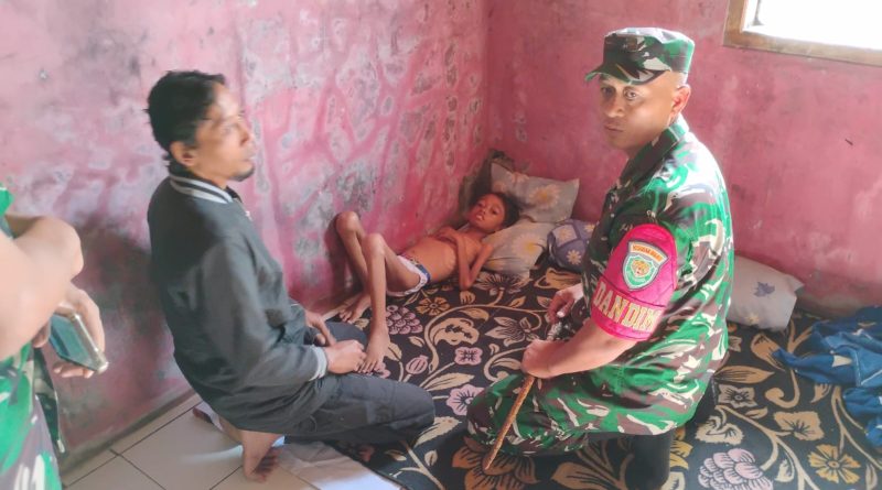 Dandim 0607/Kota Sukabumi Berikan Pertolongan Anak Sakit Gizi Buruk di Gunungguruh.