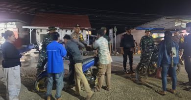 Pengamanan Malam Minggu,Polsek Bahodopi Bersama TNI Dan Brimob Gelar Patroli Gabungan