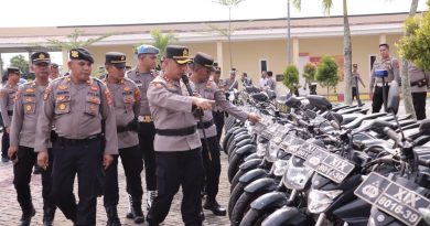 Pengecekan Kendaraan Dinas, Kapolres Morowali Pastikan Kesiapan Operasional