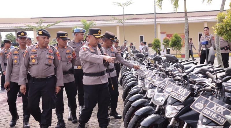 Pengecekan Kendaraan Dinas, Kapolres Morowali Pastikan Kesiapan Operasional