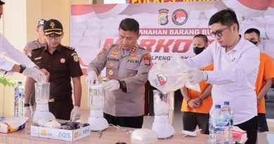 Pemusnahan Barang Bukti Narkoba  senilai Rp 3,6 Miliar, Polres Morowali Hadirkan Dua Tersangka