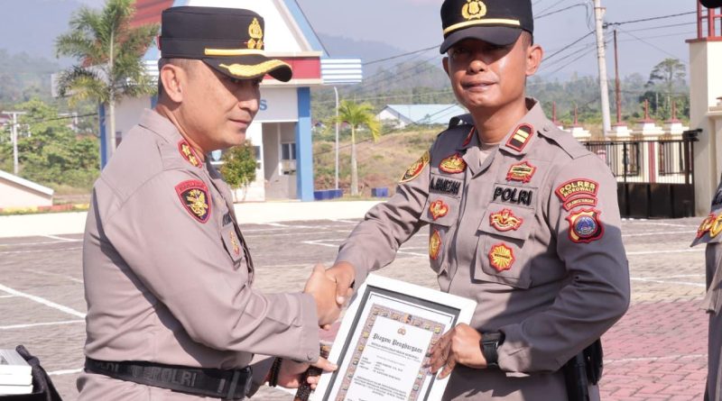 Kapolres Morowali Apresiasi 7 Personel, Berhasil Ungkap 7 Kasus